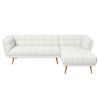 Addison Tufted L Shape Chaise Sofa Sectional 102.5 (2 Colors)