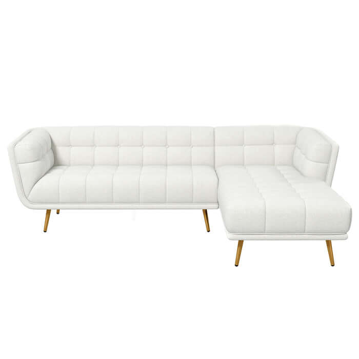 Addison Tufted L Shape Chaise Sofa Sectional 102.5 (2 Colors)