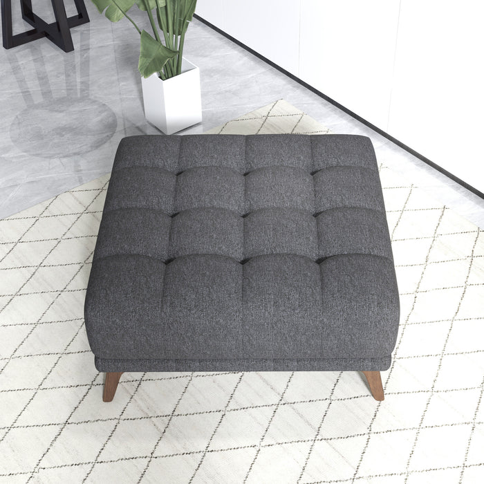 Addison MCM Tufted Square Ottoman (Color & Upholstery Options)