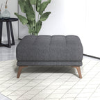 Addison MCM Tufted Square Ottoman (Color & Upholstery Options)