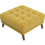 Addison MCM Tufted Square Ottoman (Color & Upholstery Options)