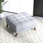 Addison MCM Tufted Square Ottoman (Color & Upholstery Options)