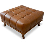 Addison MCM Tufted Square Ottoman (Color & Upholstery Options)