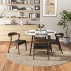 Alina MCM Round Walnut Wood Dining Table 43 (2 Colors)