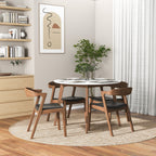 Alina MCM Round Walnut Wood Dining Table 43 (2 Colors)
