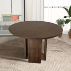 Alden Solid Wood Walnut Round Dining Table 47'