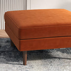 Amber MCM Square Upholstered Ottoman 32