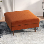 Amber MCM Square Upholstered Ottoman 32