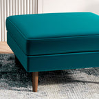 Amber MCM Square Upholstered Ottoman 32