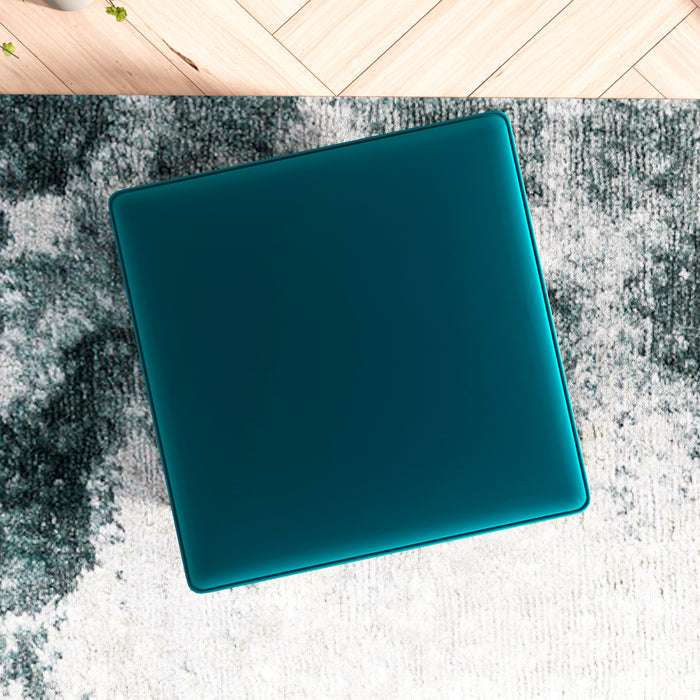 Amber MCM Square Upholstered Ottoman 32