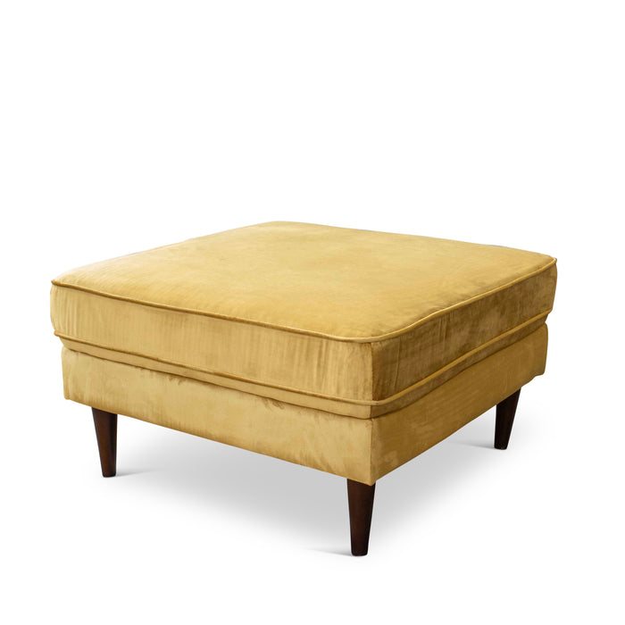 Amber MCM Square Upholstered Ottoman 32