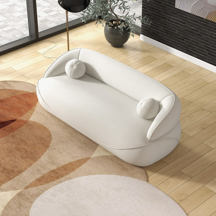 Andrew Modern Curved Boucle Sofa 84 (3 Colors)