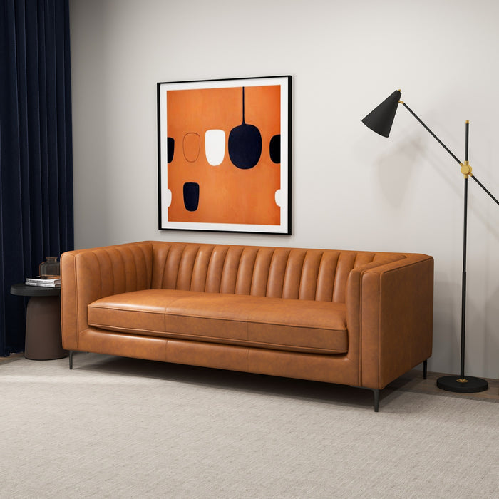 Angelina Midcentury Channel Tufted Sofa 84 (6 Colors)