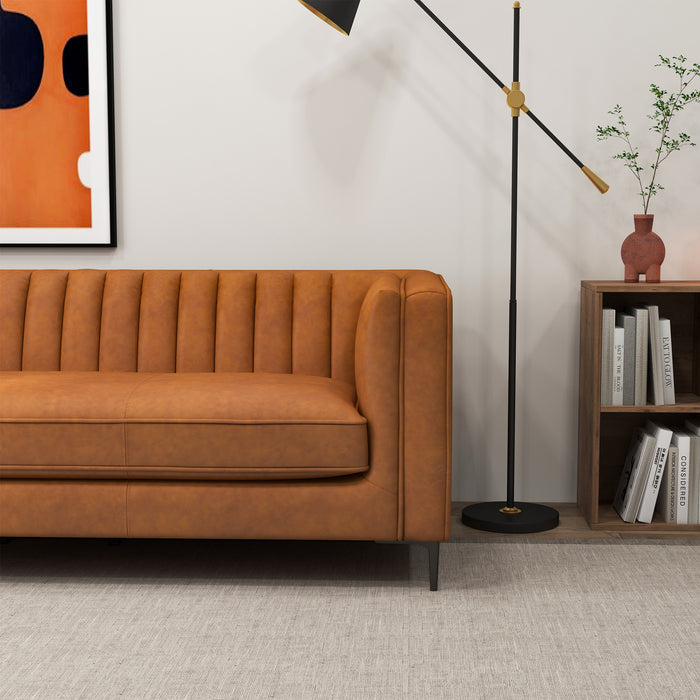 Angelina Midcentury Channel Tufted Sofa 84 (6 Colors)