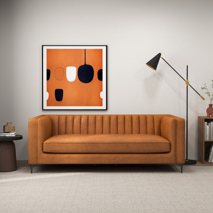 Angelina Midcentury Channel Tufted Sofa 84 (6 Colors)