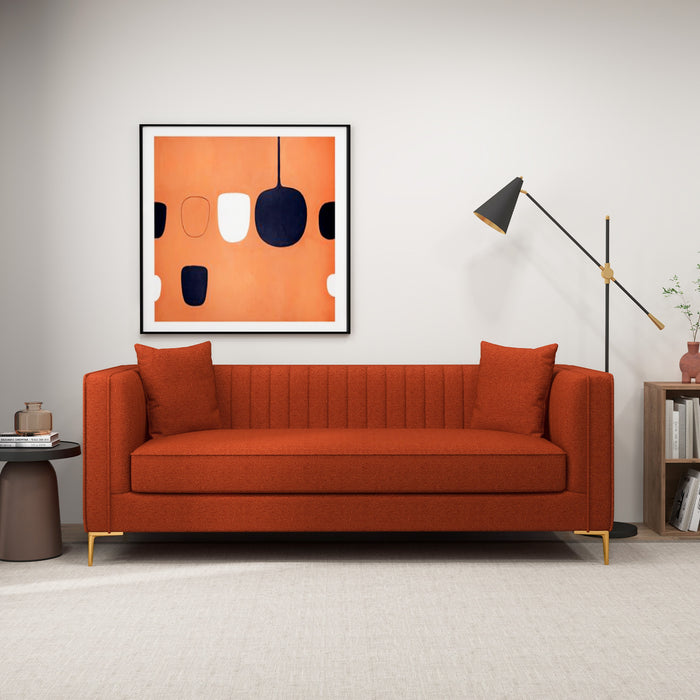 Angelina Midcentury Channel Tufted Sofa 84 (6 Colors)