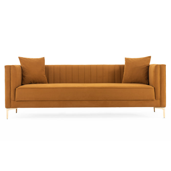 Angelina Midcentury Channel Tufted Sofa 84 (6 Colors)