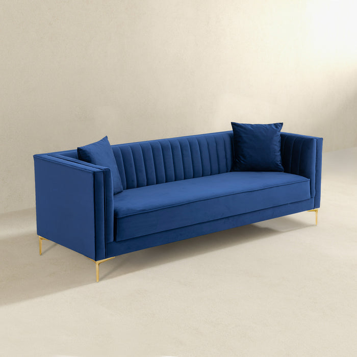 Angelina Midcentury Channel Tufted Sofa 84 (6 Colors)