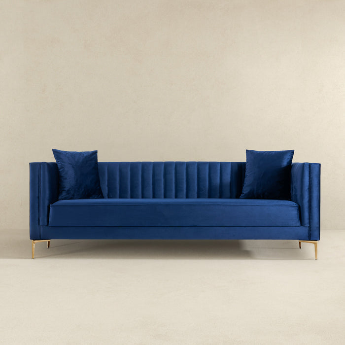Angelina Midcentury Channel Tufted Sofa 84 (6 Colors)