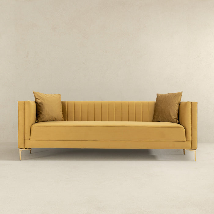 Angelina Midcentury Channel Tufted Sofa 84 (6 Colors)