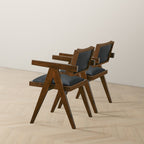 Athena Faux Leather Upholstered Armchairs (Set of 2)