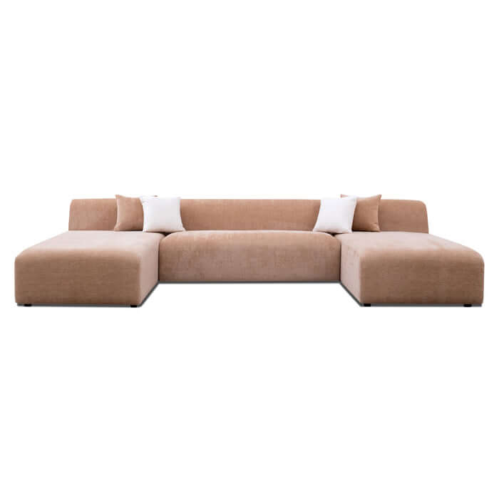 Audrey Modern Dual Chaise Sectional Sofa 140 (2 Colors)