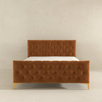 Bailey Velvet Upholstered Tufted Platform Bed Frame