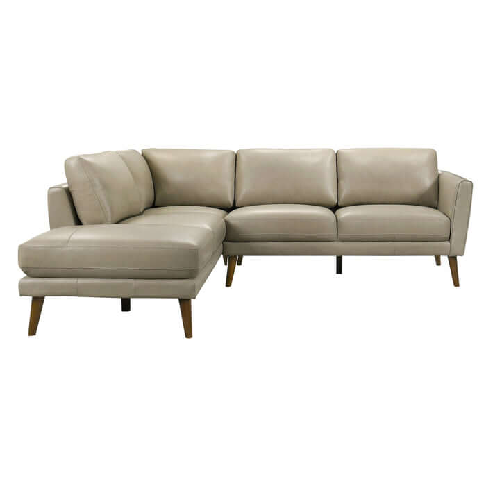 Benson L Shape Leather Sectional Chaise Sofa 97' (2 Colors)