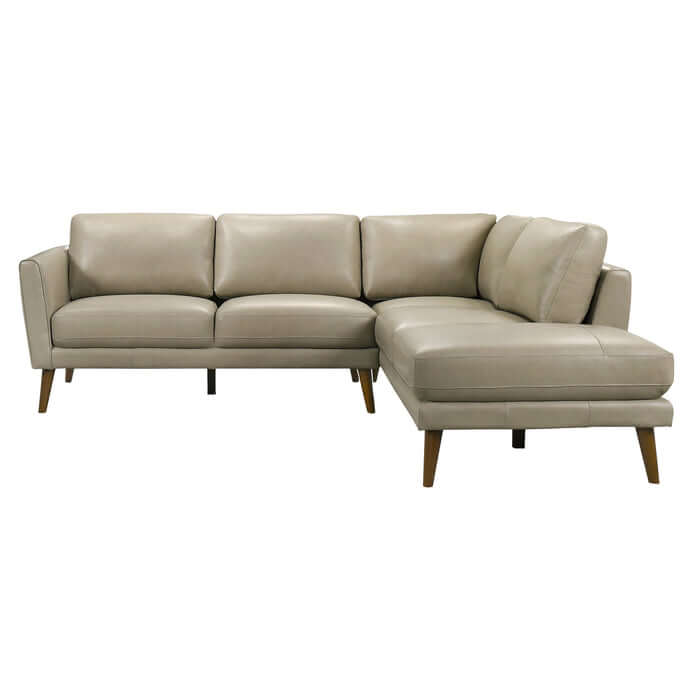 Benson L Shape Leather Sectional Chaise Sofa 97' (2 Colors)