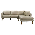 Benson L Shape Leather Sectional Chaise Sofa 97' (2 Colors)