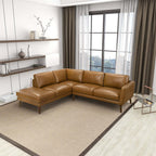 Benson L Shape Leather Sectional Chaise Sofa 97' (2 Colors)