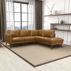 Benson L Shape Leather Sectional Chaise Sofa 97' (2 Colors)