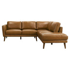 Benson L Shape Leather Sectional Chaise Sofa 97' (2 Colors)