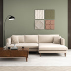 Blake Velvet Upholstered L-Shape Chaise Sofa Sectional 107