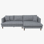 Blake Velvet Upholstered L-Shape Chaise Sofa Sectional 107