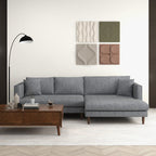 Blake Velvet Upholstered L-Shape Chaise Sofa Sectional 107