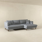 Blake Velvet Upholstered L-Shape Chaise Sofa Sectional 107