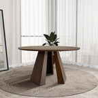 Bolton Solid Walnut Wood Round Dining Table 53