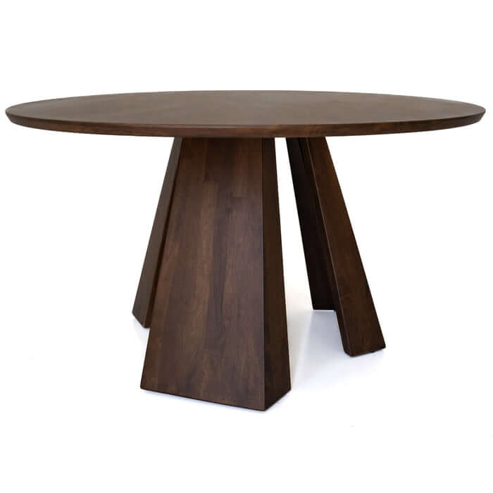 Bolton Solid Walnut Wood Round Dining Table 53