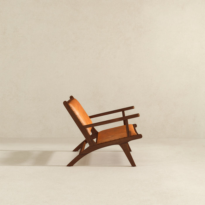 Colin MCM Leather Upholstered Armchair