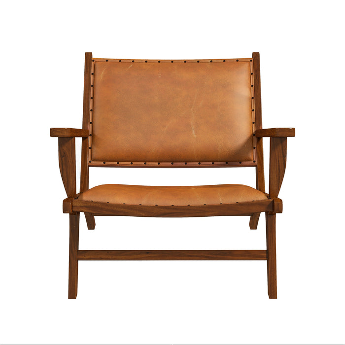 Colin MCM Leather Upholstered Armchair