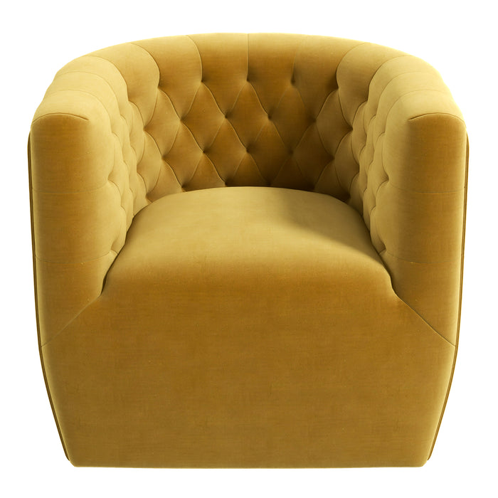 Delaney Tufted Accent Barrel Swivel Chair (6 Colors)