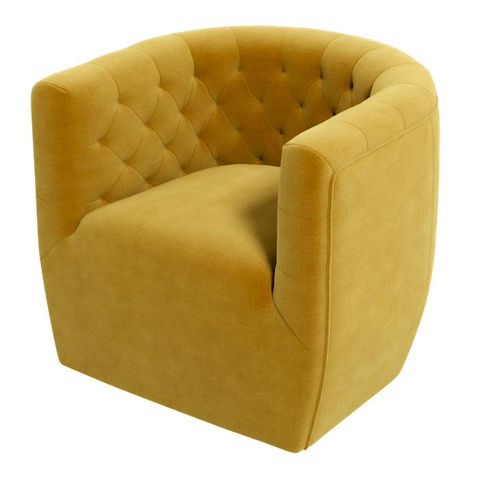 Delaney Tufted Accent Barrel Swivel Chair (6 Colors)