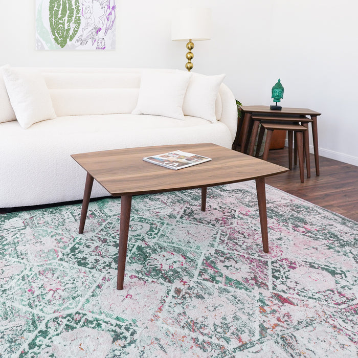 Deny MCM Solid Wood Walnut Rectangular Coffee Table 37