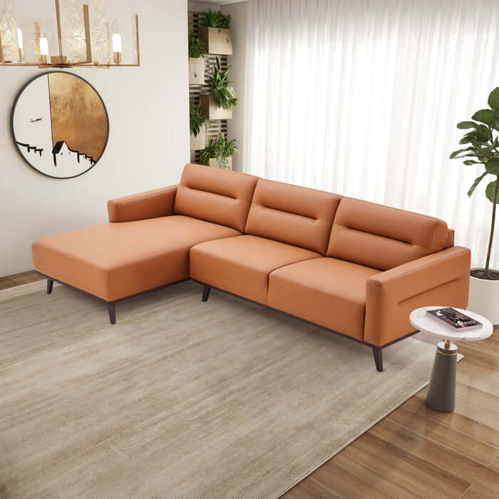 Ella PU Leather L-Shape Sectional Chaise Sofa 109