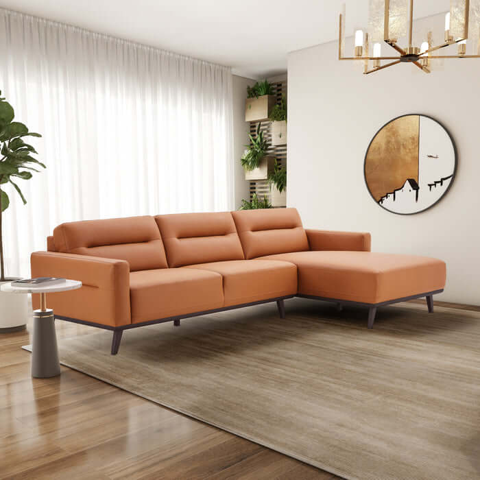 Ella PU Leather L-Shape Sectional Chaise Sofa 109