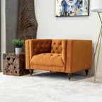 Evelyn Mid-Century Tufted Velvet Lounge Chair 42