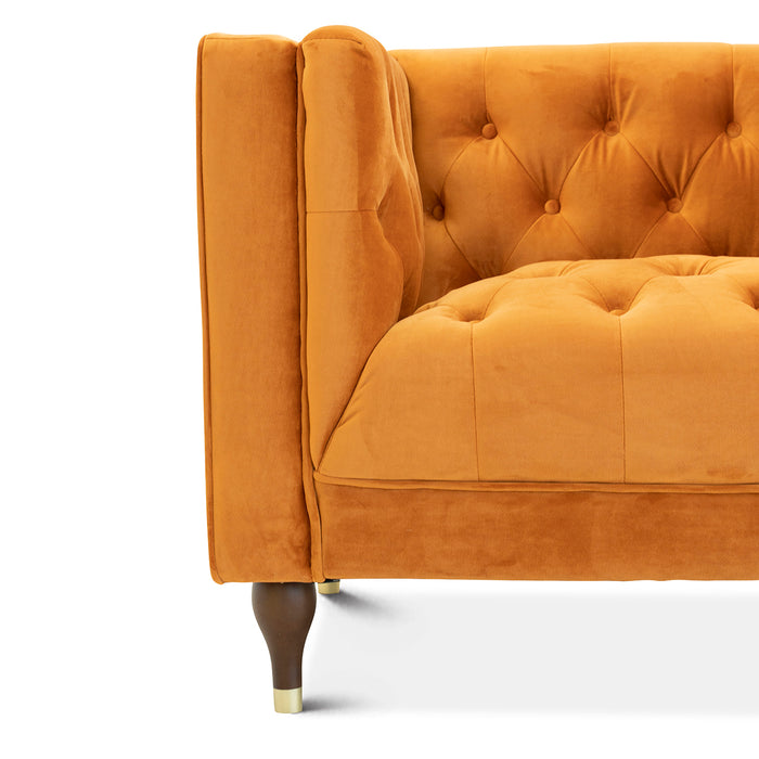 Evelyn Mid-Century Tufted Velvet Lounge Chair 42