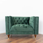 Evelyn Mid-Century Tufted Velvet Lounge Chair 42