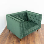 Evelyn Mid-Century Tufted Velvet Lounge Chair 42
